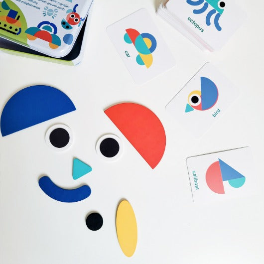 Wood Magnetic Shapes Puzzle Set